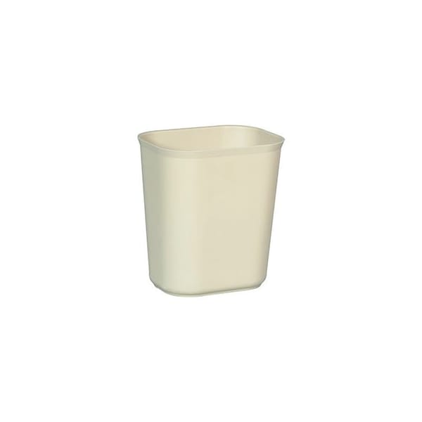 Rubbermaid Commercial Rubbermaid 14 Qt. Fiberglass Wastebasket, Beige - RCP254100BG FG254100BEIG - main